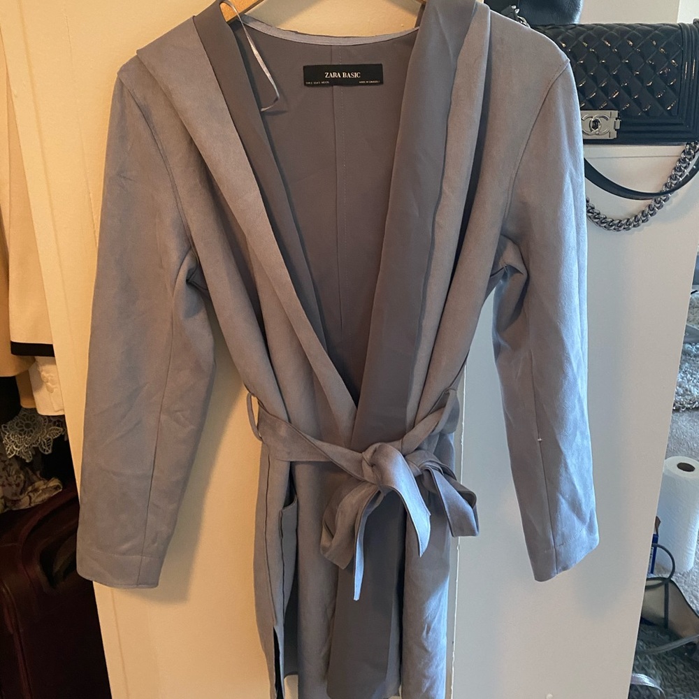 Zara blue robe coat